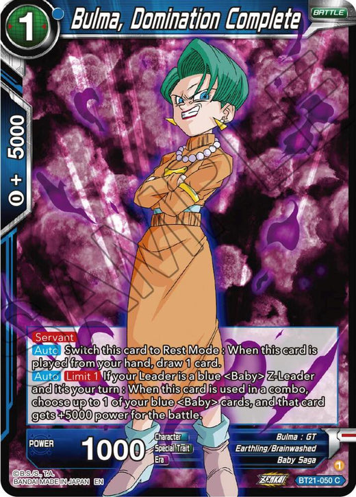 Bulma, Domination Complete BT21-050 Common