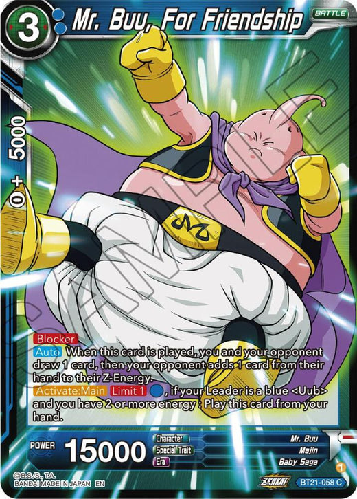 Mr. Buu, For Friendship BT21-058 Common