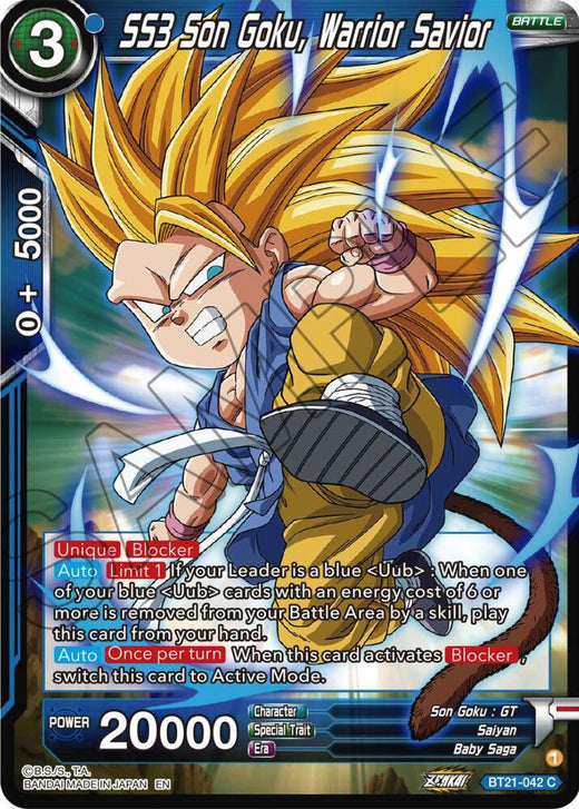 SS3 Son Goku, Warrior Savior BT21-042 Common