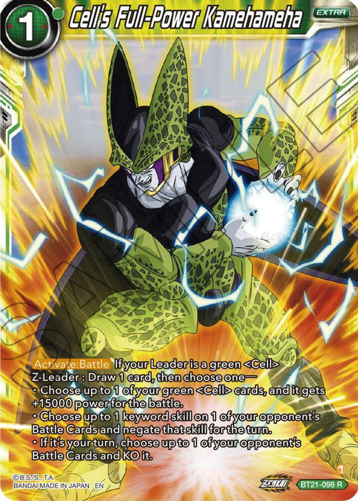 Cell's Full-Power Kamehameha BT21-098 Rare