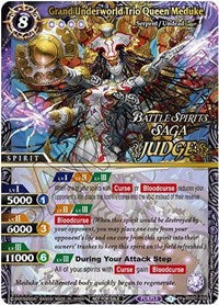 Grand Underworld Trio Queen Meduke (Judge Pack Vol. 1) | Battle Spirits Saga Promo Cards | Promo | Holofoil | #BSS01-026