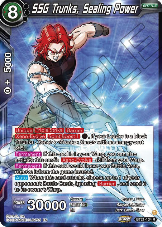 SSG Trunks, Sealing Power BT21-134 Rare