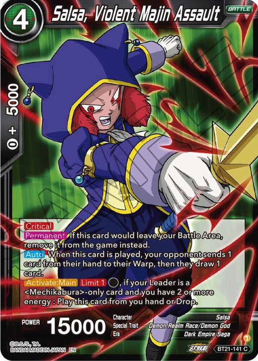Salsa, Violent Majin Assault BT21-141 Common