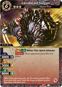 Lavabeast Volrus | False Gods | Uncommon | Holofoil | #BSS02-013