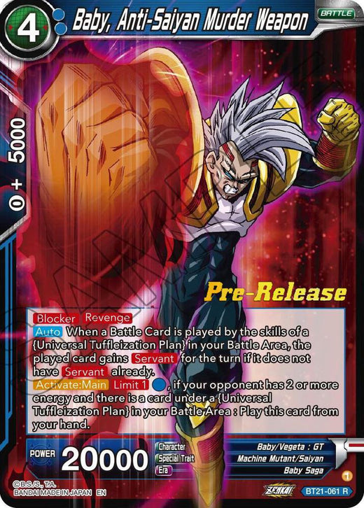 Baby, Anti-Saiyan Murder Weapon BT21-061 Rare