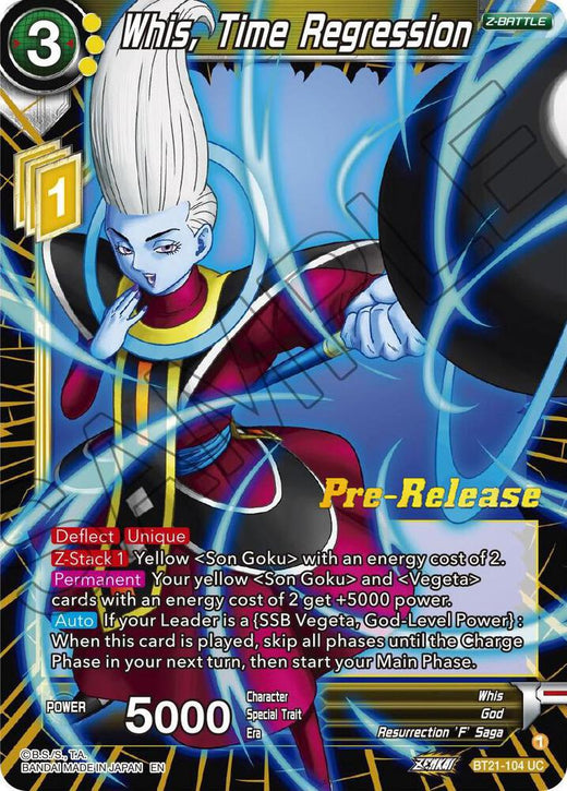 Whis, Time Regression BT21-104 Uncommon