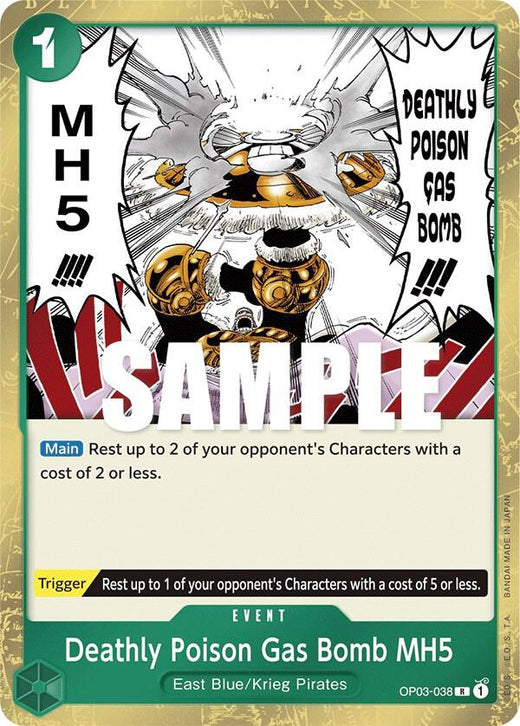 Deathly Poison Gas Bomb MH5 OP03-038 R Foil