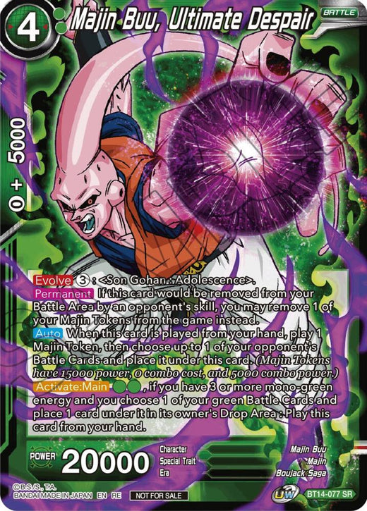 Majin Buu, Ultimate Despair (Championship Selection Pack 2023 Vol.2) (Silver Foil) BT14-077 Promo