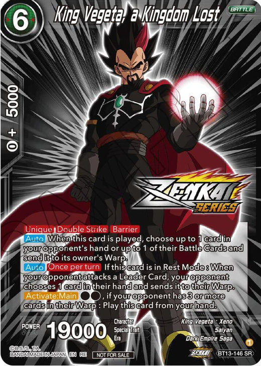 King Vegeta, a Kingdom Lost (Event Pack 12) BT13-146 Promo Foil