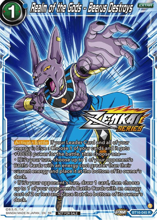Realm of the Gods - Beerus Destroys (Event Pack 12) BT16-045 Promo Foil