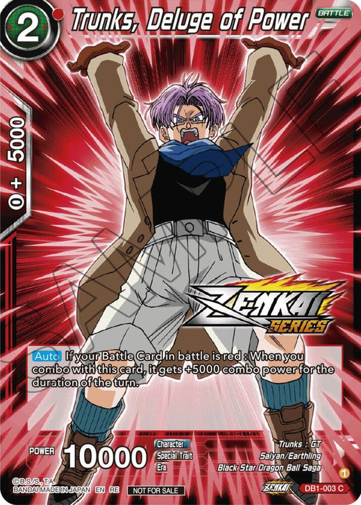 Trunks, Deluge of Power (Event Pack 12) DB1-003 Promo Foil