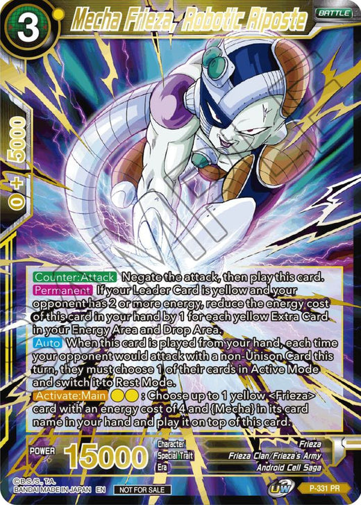 Mecha Frieza, Robotic Riposte (Alt. Art Card Set 2023 Vol. 2) P-331 Promo Foil