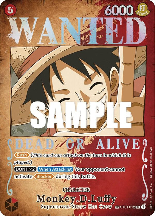 Monkey.D.Luffy (Wanted Poster) ST01-012 SR Foil