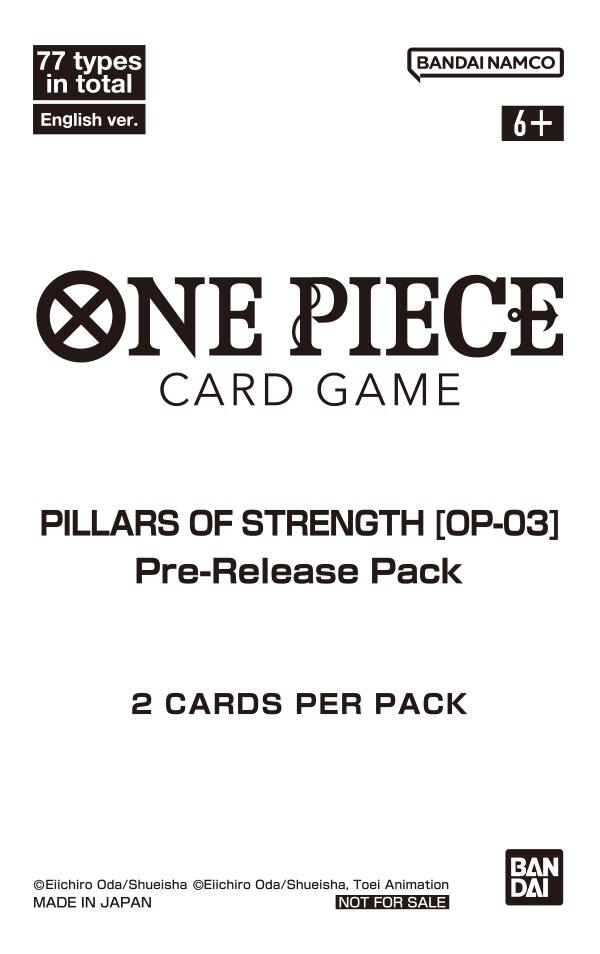 One Piece Card Game: Pillars of Strength Pre-Release Cards