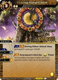 Ticking Floral Clock (Judge Pack Vol. 2) | Battle Spirits Saga Promo Cards | Promo | Holofoil | #BSS02-109