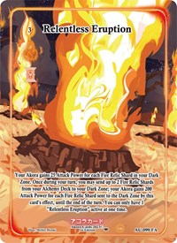 Relentless Eruption (Full Art) | Afelium Unleashed [1st Edition] | Full Art | Unspecified | #AU-099-FA