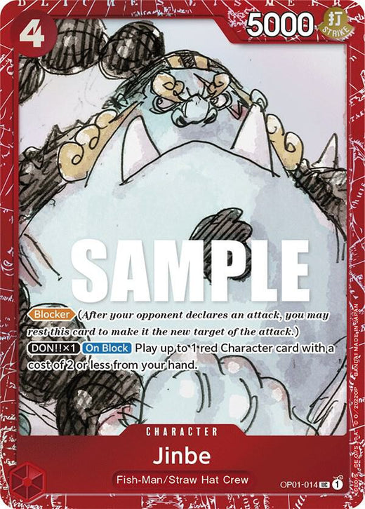 Jinbe (Premium Card Collection -ONE PIECE FILM RED Edition-) OP01-014 UC Foil