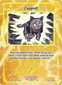 Zapped! (Holo) | Afelium Unleashed [1st Edition] | Holo | Unspecified | #AU-124-H