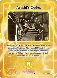 Arashi's Codex (Holo) | Afelium Unleashed [1st Edition] | Holo | Unspecified | #AU-129-H