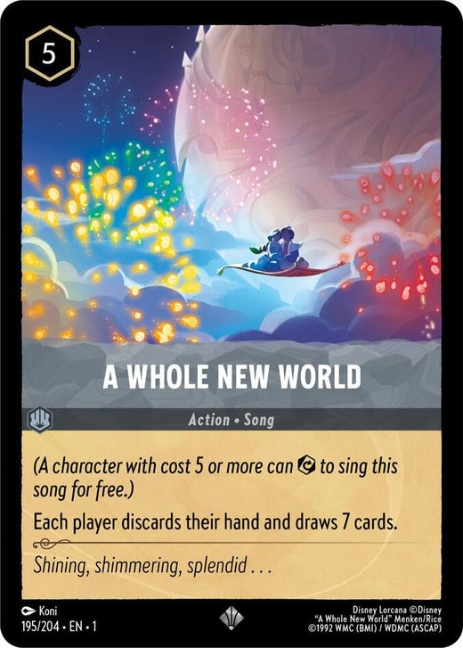 A Whole New World 195/204 Super Rare