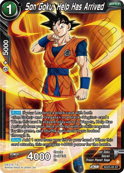 Son Goku, Help Has Arrived SD23-05 Starter Rare Foil