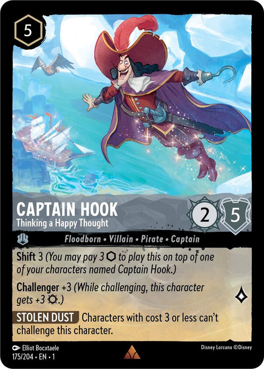 Captain Hook - Thinking a Happy Thought 175/204 Rare