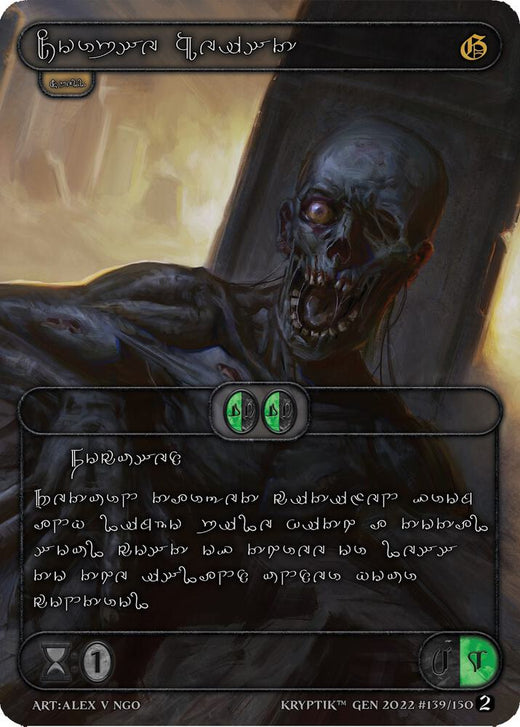 Atraco de cadáveres (idioma Kryptik plateado) 139 Rara