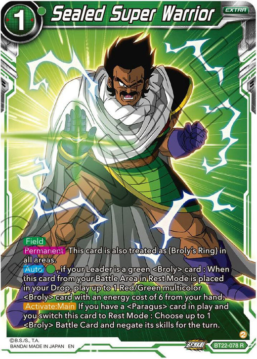 Sealed Super Warrior BT22-078 Rare