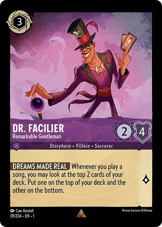 Dr. Facilier - Remarkable Gentleman 39/204 Rare