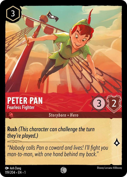 Peter Pan - Fearless Fighter 119/204 Common