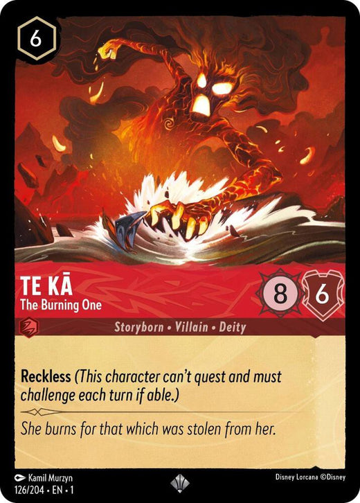 Te Ka - The Burning One 126/204 Super Rare