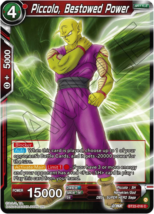 Piccolo, Bestowed Power BT22-016 Common