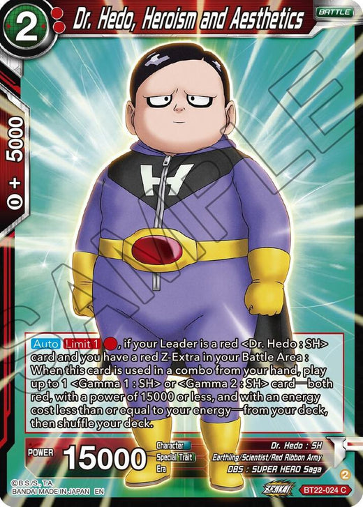 Dr. Hedo, Heroism and Aesthetics BT22-024 Common