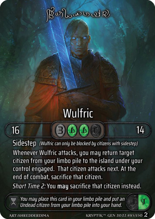 Wulfric (Cartas de soporte de premios de la Ola 2) 85 Noble Rara Foil