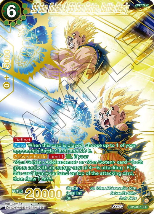 SS Son Gohan & SS Son Goten, Battle Ready (SPR) BT22-067 Special Rare Foil