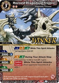 Horned Dragonoid Tricero (Winner) | Battle Spirits Saga Promo Cards | Promo | Holofoil | #PR-011