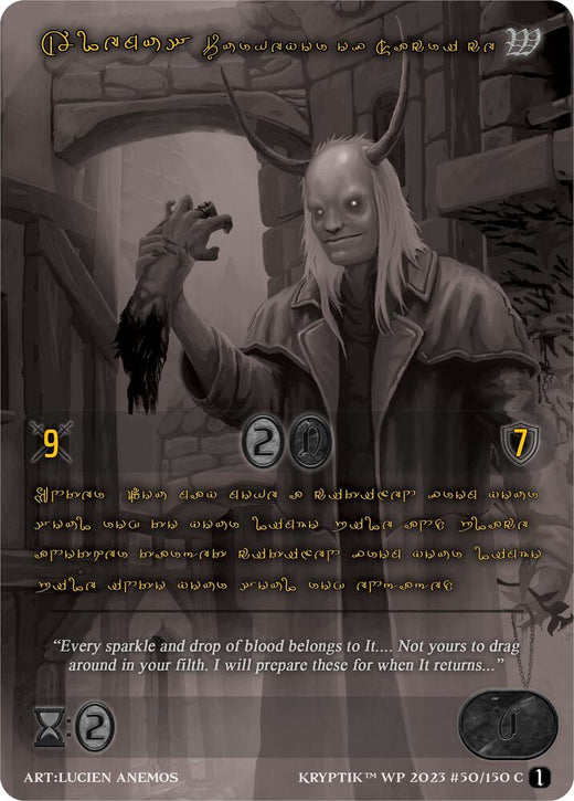 Alemus, el Proveedor de Sacrificios (Lenguaje Kryptik Dorado) 50 Común