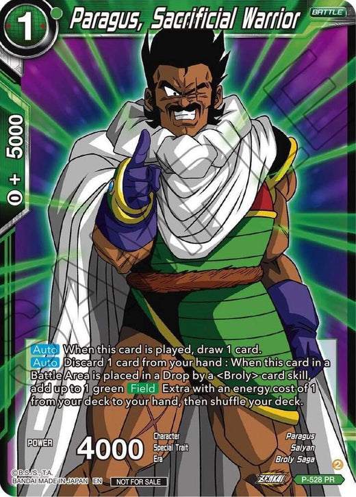 Paragus, Sacrificial Warrior (Zenkai Series Tournament Pack Vol.5) P-528 Promo