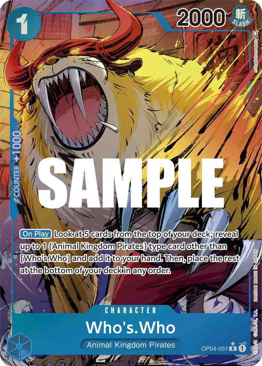 Who's.Who (Alternate Art) OP04-051 R Foil