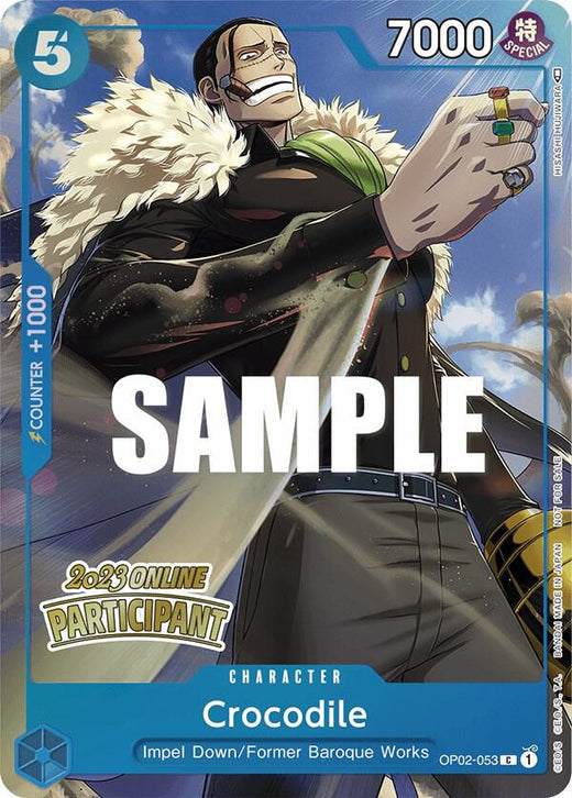 Crocodile (Online Regional 2023) [Participant] OP02-053 PR Foil
