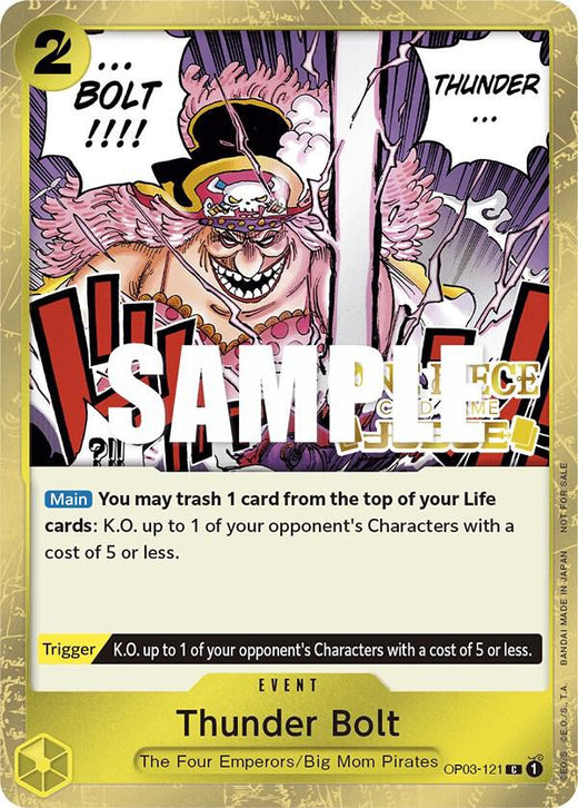 Thunder Bolt (Judge Pack Vol. 2) OP03-121 PR Foil