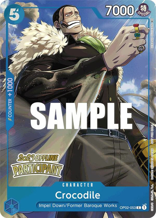Crocodile (Offline Regional 2023) [Participant] OP02-053 PR Foil
