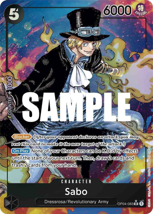 Sabo (Alternate Art) OP04-083 SR Foil