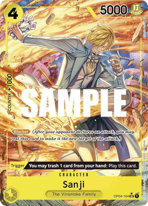 Sanji (104) (Alternate Art) OP04-104 SR Foil