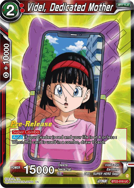 Videl, Dedicated Mother BT22-018 Uncommon Foil