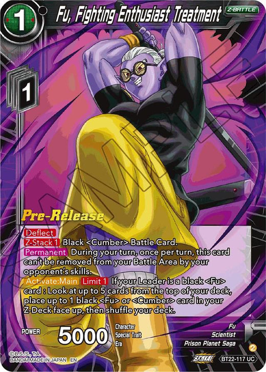 Fu, Fighting Enthusiast Treatment BT22-117 Uncommon Foil