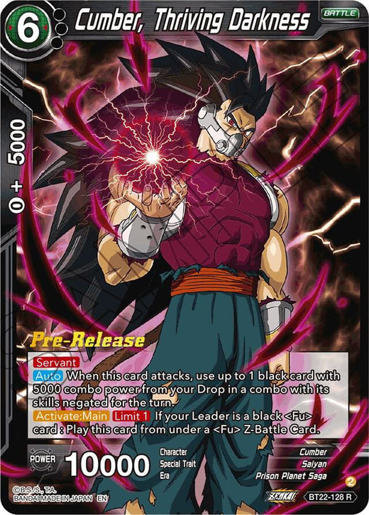 Cumber, Thriving Darkness BT22-128 Rare Foil