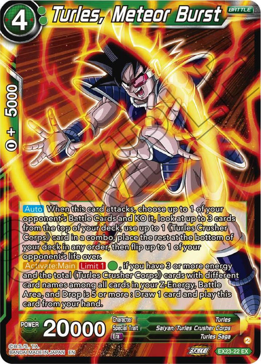 Turles, Meteor Burst EX23-22 Expansion Rare Foil
