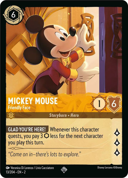 Mickey Mouse - Friendly Face 13/204 Super Rare