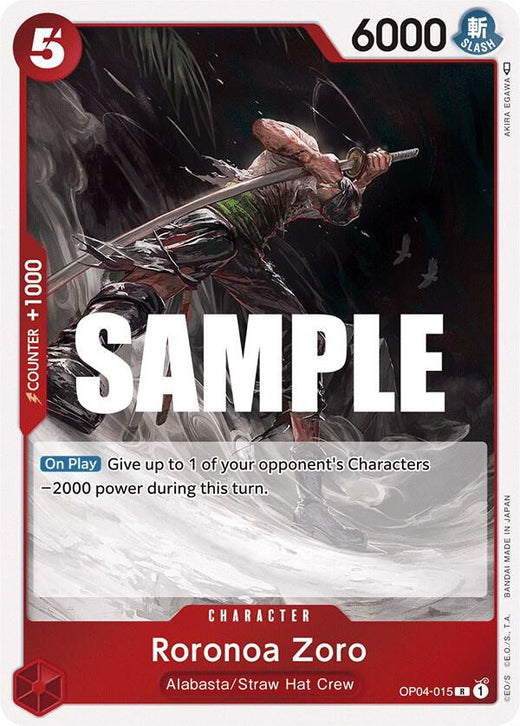 Roronoa Zoro OP04-015 R Foil